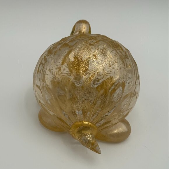 RARE Murano Art Glass Reptile Small Golden Burst Turtle, 6" Long x 4" Tall - Picture 4 of 9